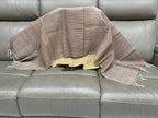 Handwoven Natural Dyed 100% Cotton Shawl (21x72) In - Limited Edition, Sustainable, Comfortable and Luxurious, Style 13