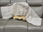 Handwoven Natural Dyed 100% Cotton Shawl (22x72) In - Limited Edition, Sustainable, Comfortable and Luxurious, Style 17